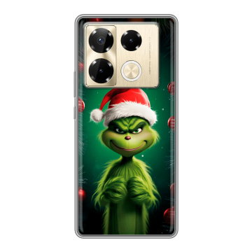 Силиконовый чехол на Infinix Note 40 Pro Plus 5G с принтом Гринч Новый год Рождество Силиконовый чехол на Infinix Note 40 Pro Plus 5G с принтом Гринч Новый год Рождество