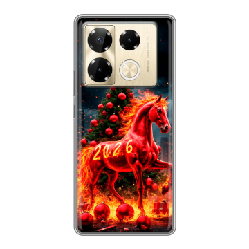 Силиконовый чехол на Infinix Note 40 Pro Plus 5G с принтом Новый год Силиконовый чехол на Infinix Note 40 Pro Plus 5G с принтом Новый год