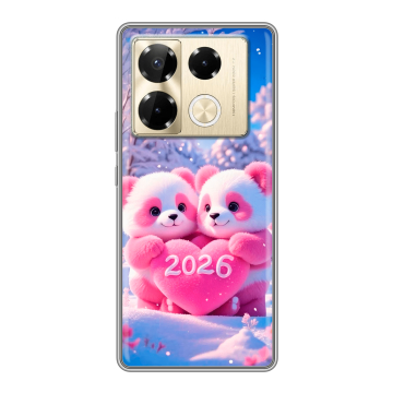 Силиконовый чехол на Infinix Note 40 Pro Plus 5G с принтом Новый год Силиконовый чехол на Infinix Note 40 Pro Plus 5G с принтом Новый год