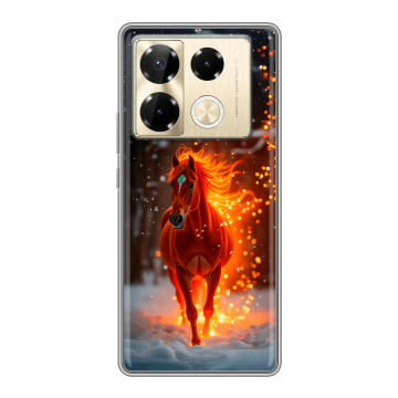 Силиконовый чехол на Infinix Note 40 Pro Plus 5G с принтом Новый год Силиконовый чехол на Infinix Note 40 Pro Plus 5G с принтом Новый год