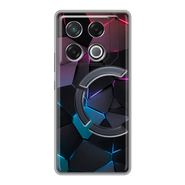 Силиконовый чехол на Infinix GT 20 Pro с принтом Геометрия неона