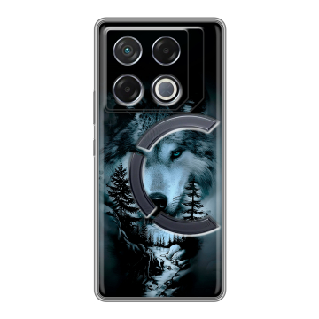 Силиконовый чехол на Infinix GT 20 Pro с принтом Лесной волк