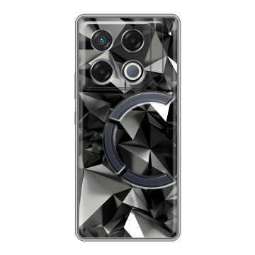 Силиконовый чехол на Infinix GT 20 Pro с принтом Черные кристаллы