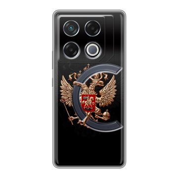 Силиконовый чехол на Infinix GT 20 Pro с принтом Герб России