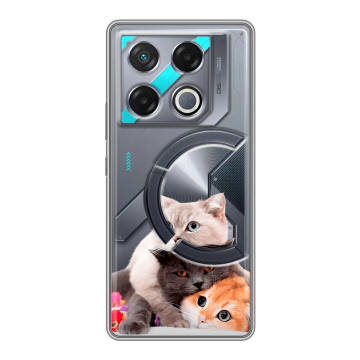 Силиконовый чехол на Infinix GT 20 Pro с принтом Кошки