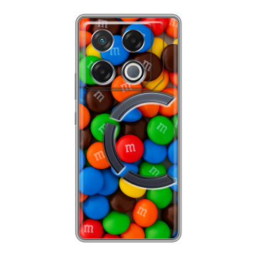 Силиконовый чехол на Infinix GT 20 Pro с принтом Конфеты