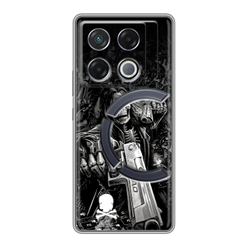 Силиконовый чехол на Infinix GT 20 Pro с принтом Скелет