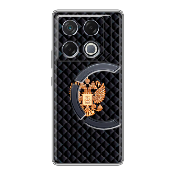 Силиконовый чехол на Infinix GT 20 Pro с принтом Герб России принт