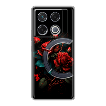 Силиконовый чехол на Infinix GT 20 Pro с принтом Розы красные