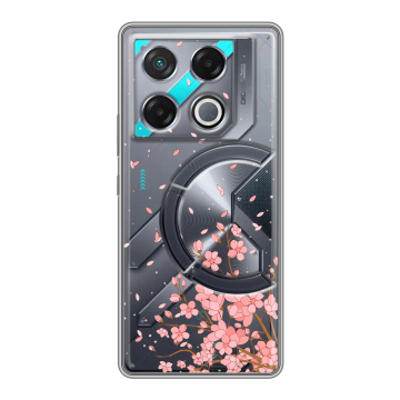 Силиконовый чехол на Infinix GT 20 Pro с принтом Ветка сакуры