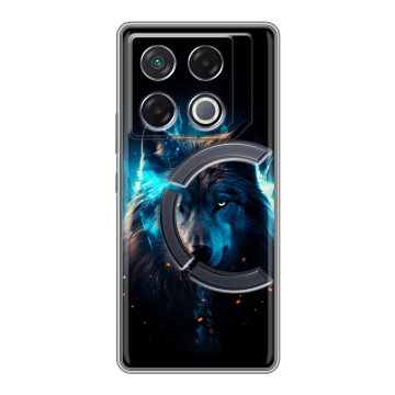 Силиконовый чехол на Infinix GT 20 Pro с принтом Волк ночной