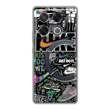 Силиконовый чехол на Infinix GT 20 Pro с принтом Найк