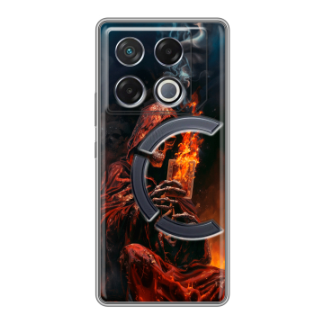 Силиконовый чехол на Infinix GT 20 Pro с принтом Скелет и карты