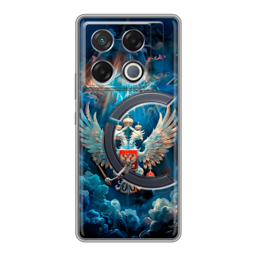 Силиконовый чехол на Infinix GT 20 Pro с принтом Герб флаг России