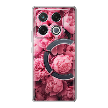 Силиконовый чехол на Infinix GT 20 Pro с принтом цветы пионы