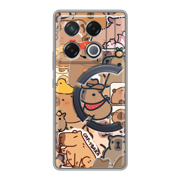 Силиконовый чехол на Infinix GT 20 Pro с принтом капибара