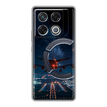 Силиконовый чехол на Infinix GT 20 Pro с принтом самолет