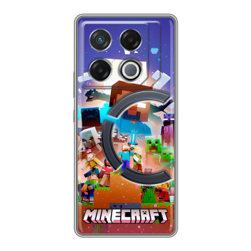 Силиконовый чехол на Infinix GT 20 Pro с принтом Майнкрафт Minecraft
