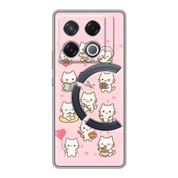 Силиконовый чехол на Infinix GT 20 Pro с принтом Hello Kitty Хелоу Кити