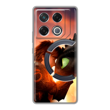 Силиконовый чехол на Infinix GT 20 Pro с принтом Как приручить дракона