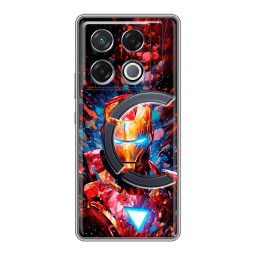 Силиконовый чехол на Infinix GT 20 Pro с принтом Железный человек Ironman