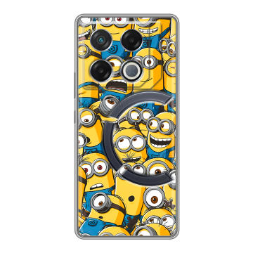 Силиконовый чехол на Infinix GT 20 Pro с принтом Миньоны