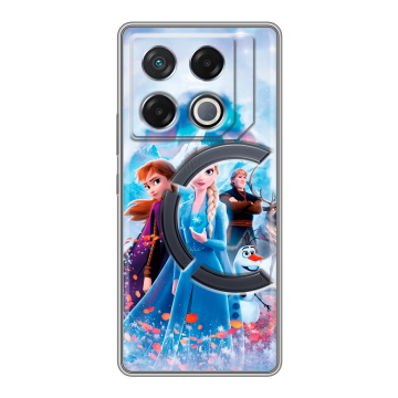 Силиконовый чехол на Infinix GT 20 Pro с принтом Холодное сердце Frozen