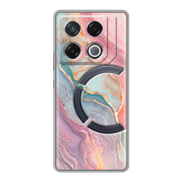 Силиконовый чехол на Infinix GT 20 Pro с принтом розовый мрамор