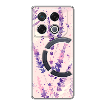 Силиконовый чехол на Infinix GT 20 Pro с принтом цветы лаванда