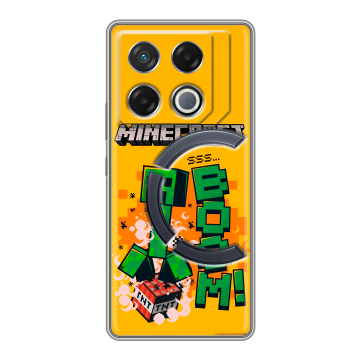 Силиконовый чехол на Infinix GT 20 Pro с принтом Майнкрафт Minecraft
