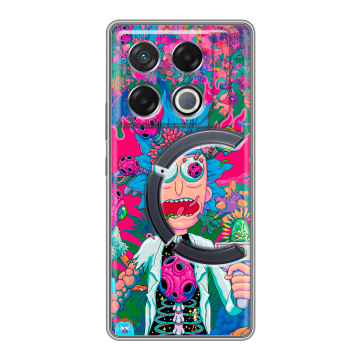 Силиконовый чехол на Infinix GT 20 Pro с принтом Рик и Морти Rick Morty