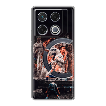 Силиконовый чехол на Infinix GT 20 Pro с принтом Реал Роналдо Real Ronaldo