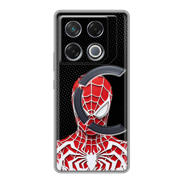 Силиконовый чехол на Infinix GT 20 Pro с принтом человек паук spiderman