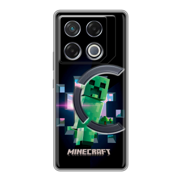 Силиконовый чехол на Infinix GT 20 Pro с принтом Майнкрафт Minecraft