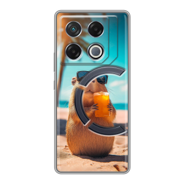 Силиконовый чехол на Infinix GT 20 Pro с принтом Капибара