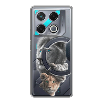 Силиконовый чехол на Infinix GT 20 Pro с принтом Львы