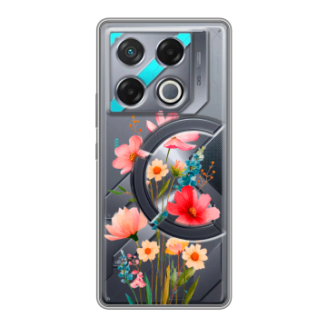 Силиконовый чехол на Infinix GT 20 Pro с принтом Цветы