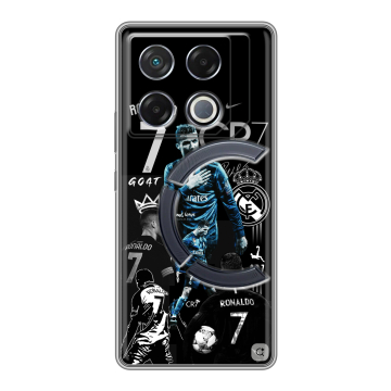 Силиконовый чехол на Infinix GT 20 Pro с принтом Реал Роналдо