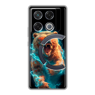 Силиконовый чехол на Infinix GT 20 Pro с принтом Медведь