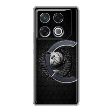Силиконовый чехол на Infinix GT 20 Pro с принтом Герб Флаг СССР