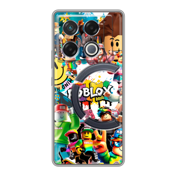 Силиконовый чехол на Infinix GT 20 Pro с принтом Roblox Роблокс