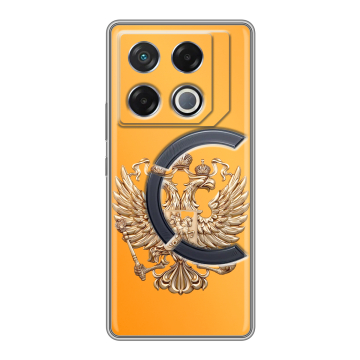 Силиконовый чехол на Infinix GT 20 Pro с принтом Герб Флаг России Силиконовый чехол на Infinix GT 20 Pro с принтом Герб Флаг России