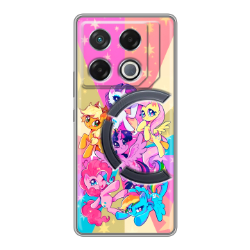 Силиконовый чехол на Infinix GT 20 Pro с принтом My little pony Дружба чудо