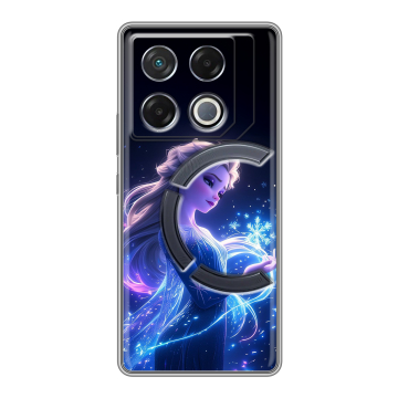 Силиконовый чехол на Infinix GT 20 Pro с принтом Холодное сердце Frozen