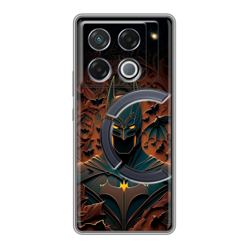 Силиконовый чехол на Infinix GT 20 Pro с принтом Batman Бэтмен Силиконовый чехол на Infinix GT 20 Pro с принтом Batman Бэтмен