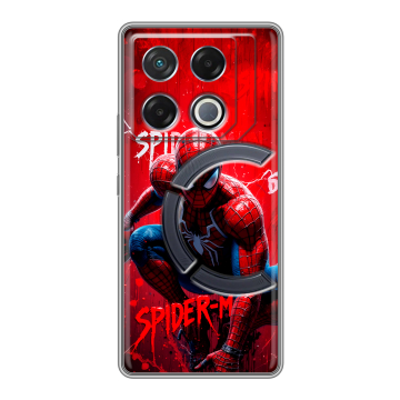 Силиконовый чехол на Infinix GT 20 Pro с принтом Spiderman Человек паук