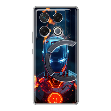 Силиконовый чехол на Infinix GT 20 Pro с принтом IronMan Железный человек