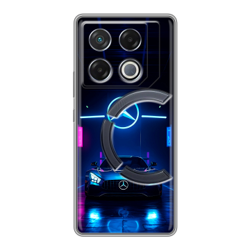 Силиконовый чехол на Infinix GT 20 Pro с принтом Mercedes Мерседес