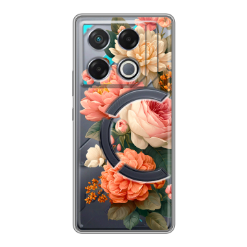 Силиконовый чехол на Infinix GT 20 Pro с принтом цветы Силиконовый чехол на Infinix GT 20 Pro с принтом цветы