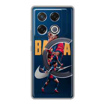 Силиконовый чехол на Infinix GT 20 Pro с принтом Барселона Barca Yamal 